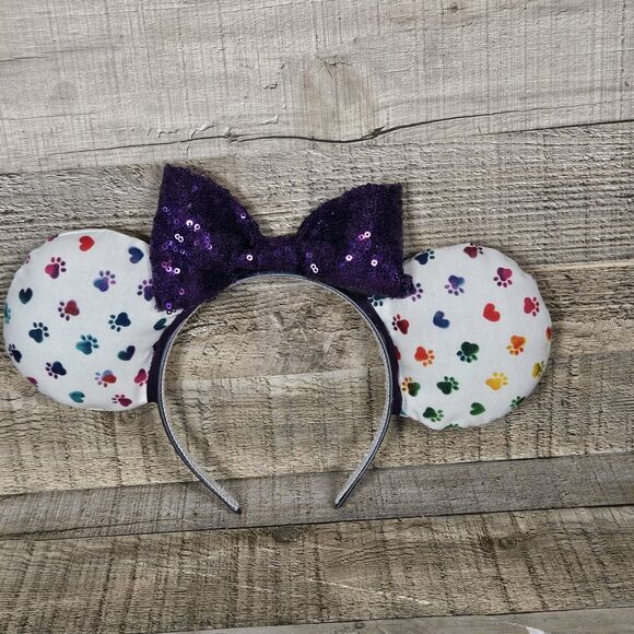 Minnie Mouse Ears Paw Print Ears Handmade - Picture 2 of 7